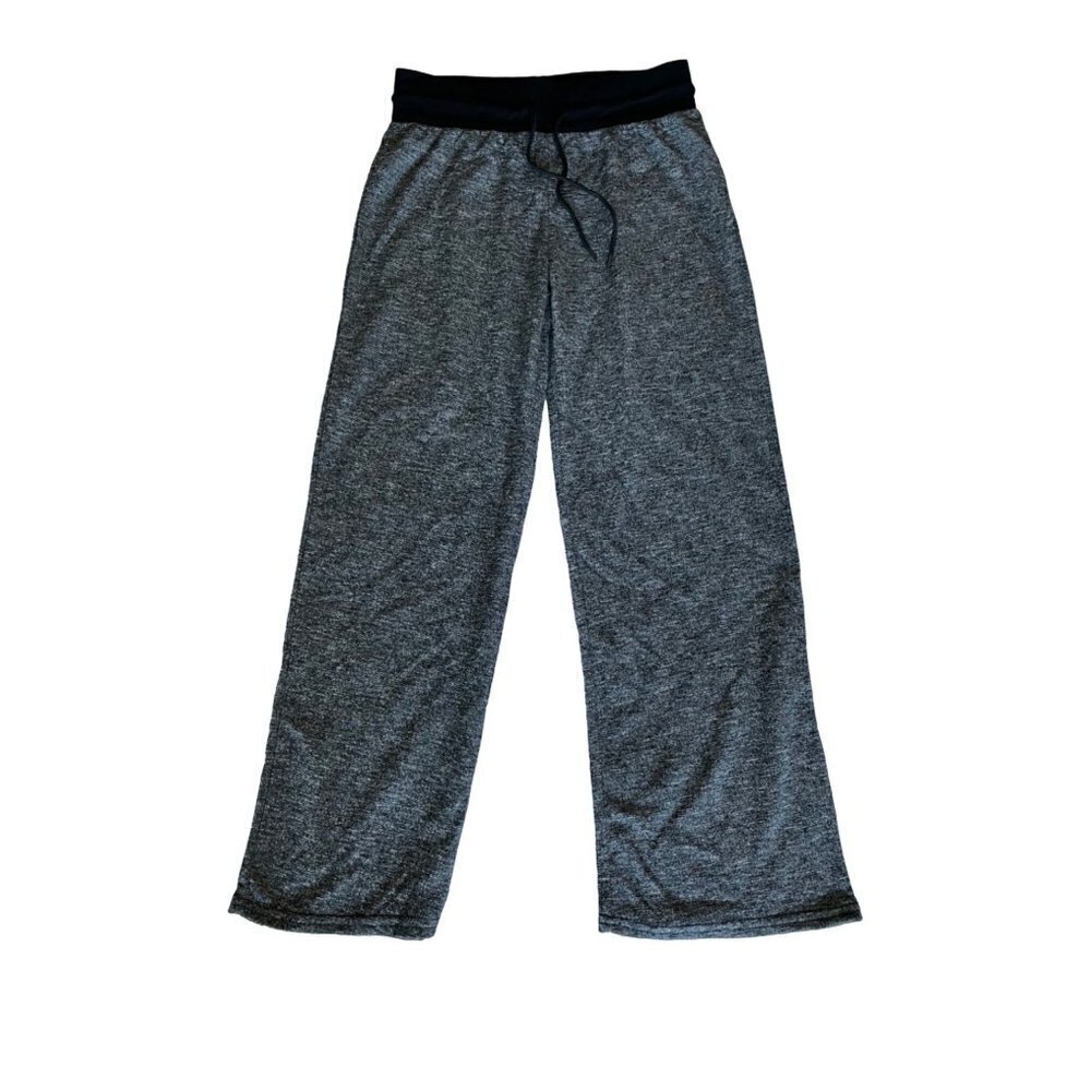 Connection 18 Women Sz M Athletic Sweatpants Pants Gray Black Stretch Waistband